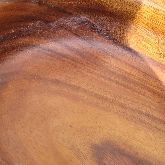 Vintage wooden bowl set with 1 large and 1 small - Picture 7 of 10